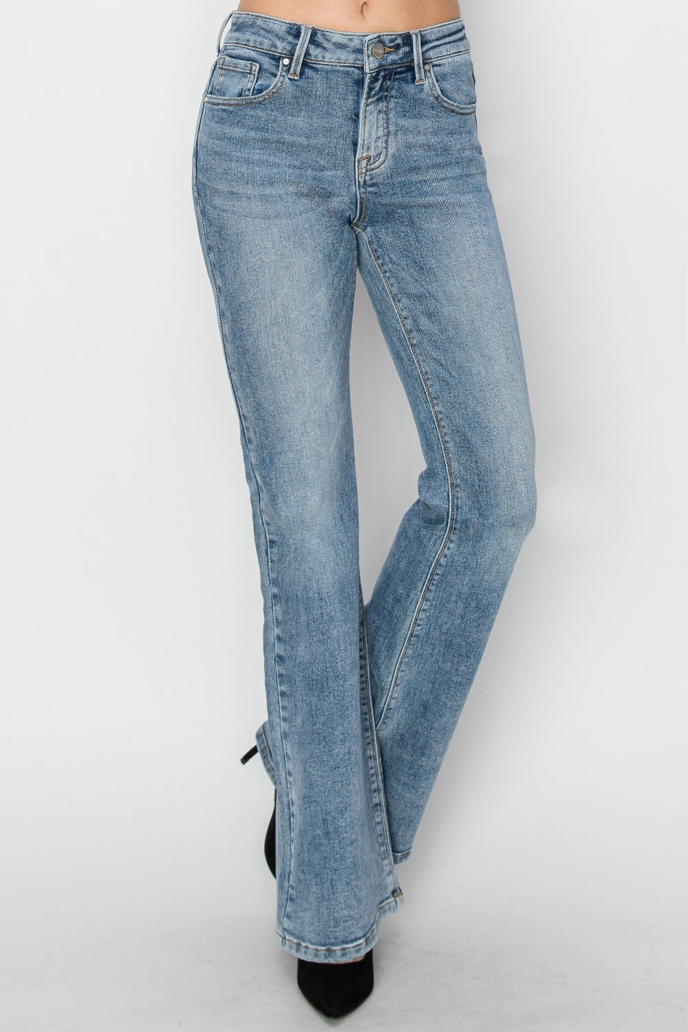 Full Size Mid Rise Bootcut Jeans