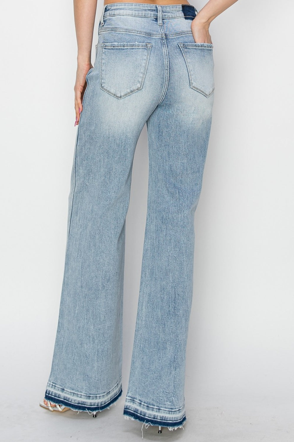 Full Size High Rise Wide Leg Jeans