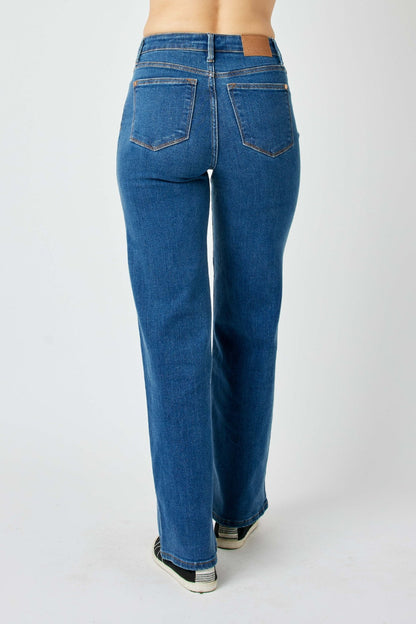 Full Size High Rise Straight Jeans