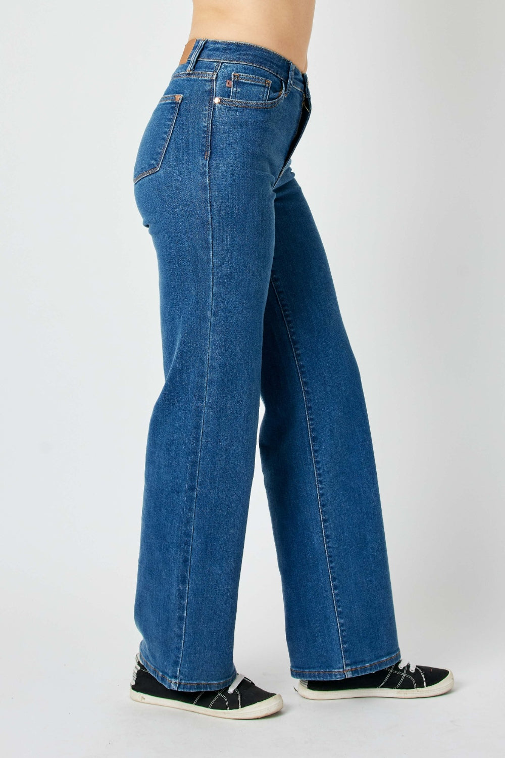 Full Size High Rise Straight Jeans