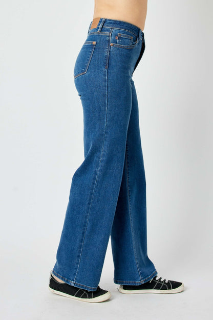 Full Size High Rise Straight Jeans