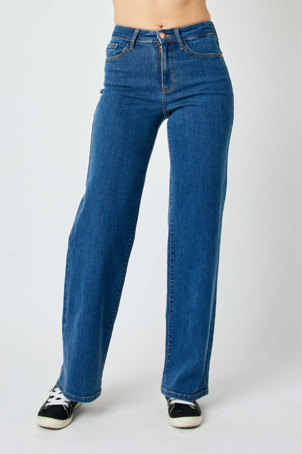 Full Size High Rise Straight Jeans