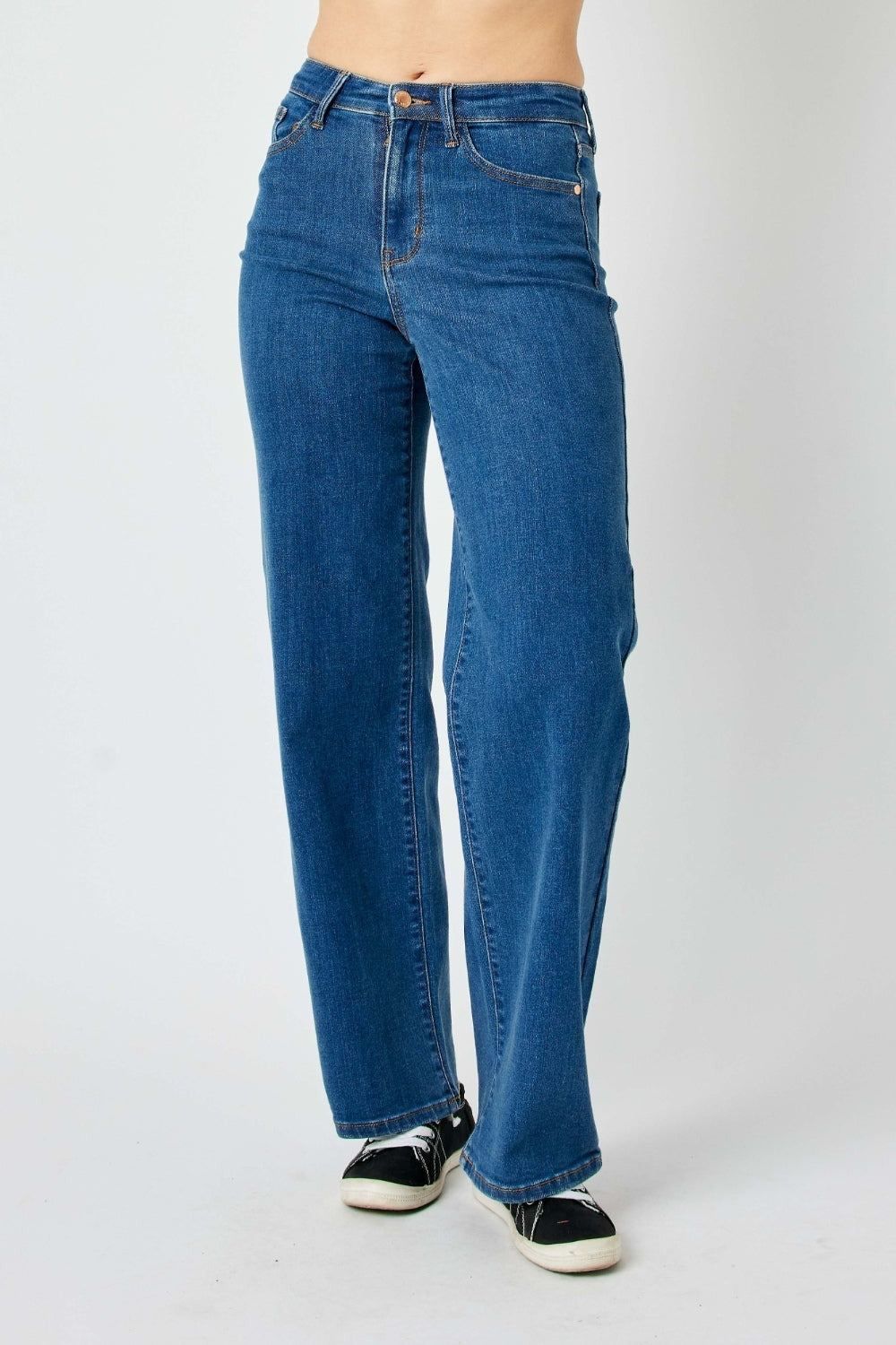 Full Size High Rise Straight Jeans