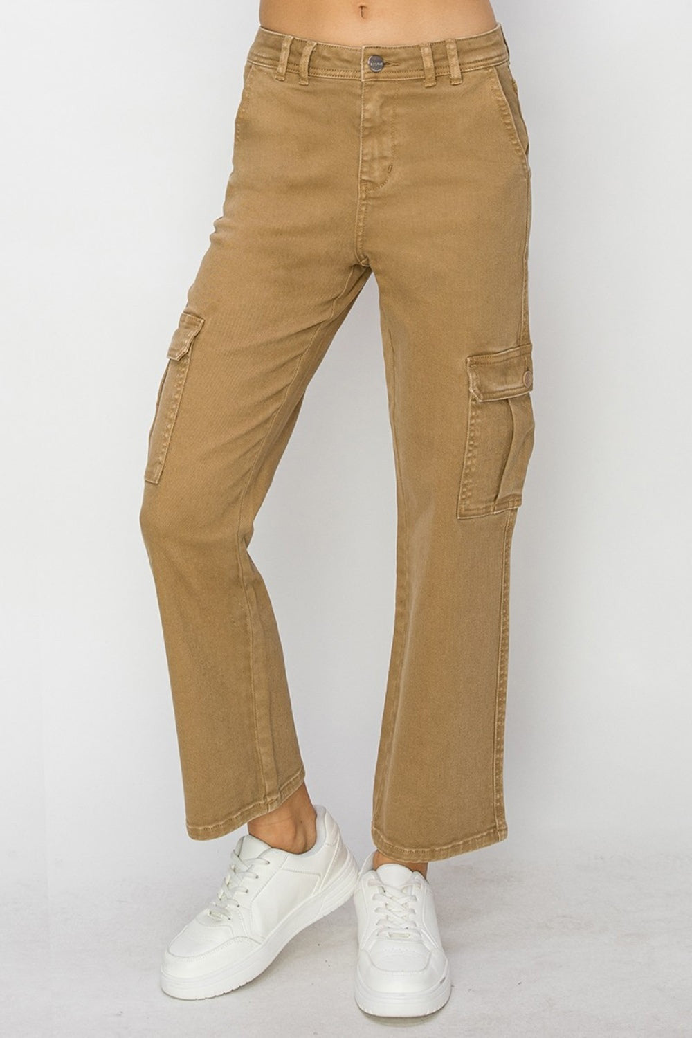 Full Size High Rise Cargo Jeans