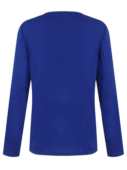 Half Button Long Sleeve T-Shirt